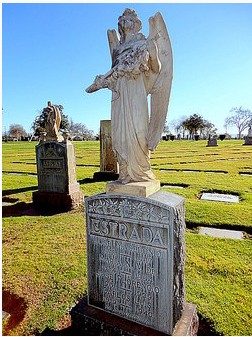 The Estrada family monument, Calvary Cemetery, East Los Angeles: "Jose Macedonio Estrada 1878-1937, Maria N